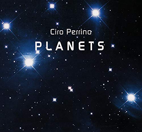 CD cover for “Planets” by Ciro Perrino, depicting a starry night sky.