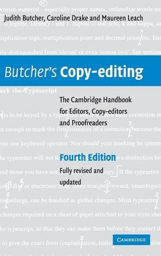Butcher's Copy-editing: The Cambridge Handbook for Editors, Copy-editors and Proofreaders