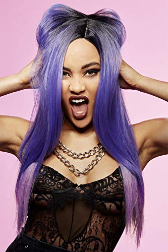 Smiffys Officially Licensed Manic Panic Amethyst Ombre Super Vixen Wig
