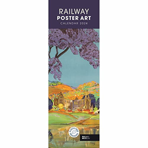 Railway Poster Art NRM Slim Calendar 2024