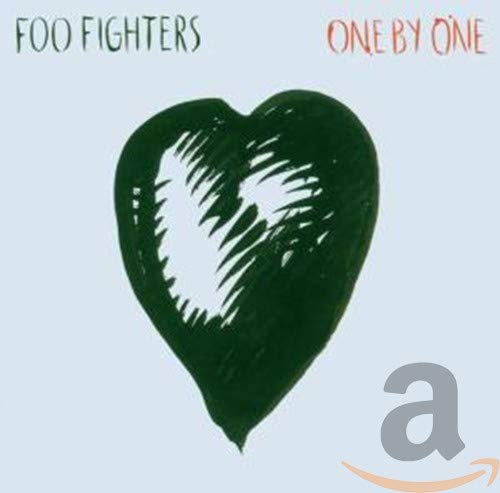 Foo Fighters "One By One" album cover with a dark green heart.