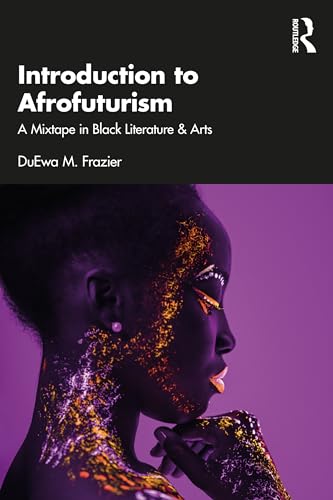 Book cover: “Introduction to Afrofuturism” with a portrait of a Black woman.