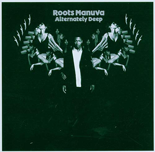 CD cover for Roots Manuva’s “Alternately Deep” featuring a man and repeating figures.
