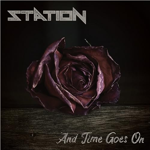 CD cover for Station’s “And Time Goes On” featuring a dark rose.