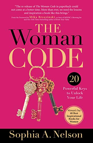 Book cover: “The Woman Code” by Sophia A. Nelson with keys imagery.