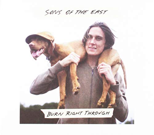 CD cover: man with dog on shoulders, text “Burn Right Through”.