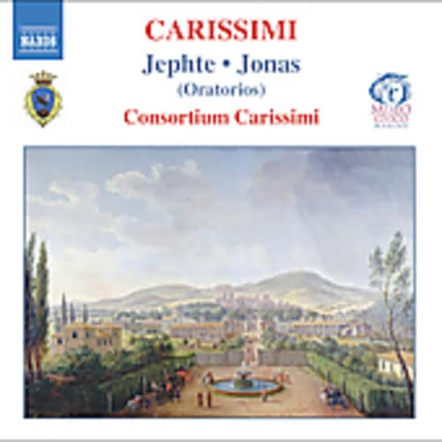 Classical music CD with cover art featuring Baroque composer Carissimi and biblical themes.