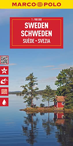 Sweden Marco Polo Map: 1:900000 (Marco Polo Maps): Wegenkaart Schaal 1 : 900.000