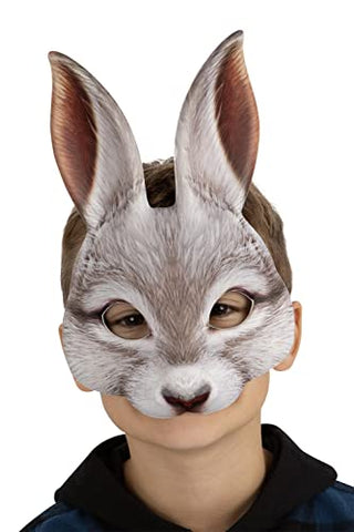 Smiffys 53150 White Kids Rabbit Mask, Unisex Children, One Size