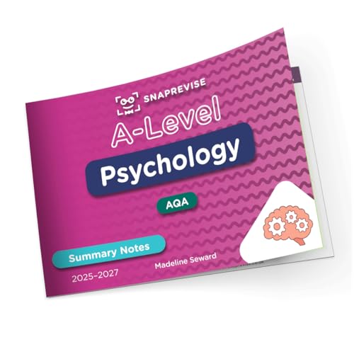 A4 or smaller booklet with psychology notes, likely black and white, covered in plastic.