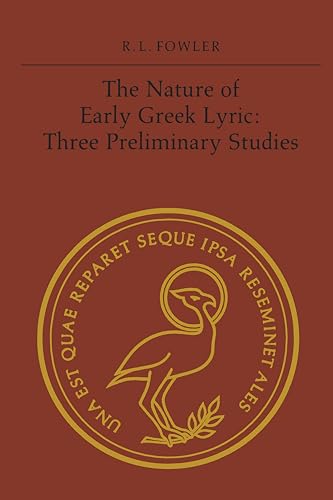 Book cover: "The Nature of Early Greek Lyric" with a bird emblem.