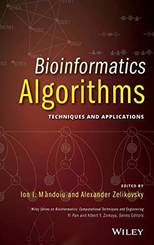 Book cover: "Bioinformatics Algorithms" with network diagram background.