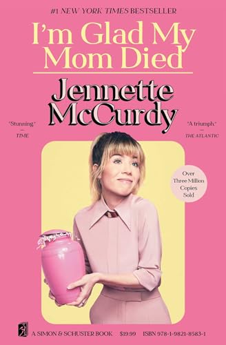 Woman holding pink urn on book cover with pink and yellow background.