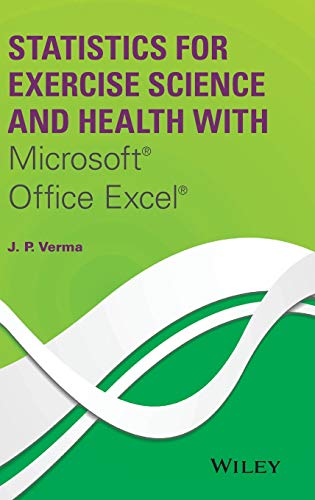 Statistics for Exercise Science and Health with Microsoft Office Excel