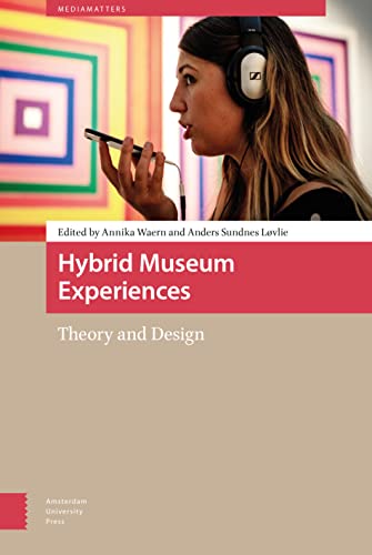 Book cover: woman with headphones speaks into phone in art museum.