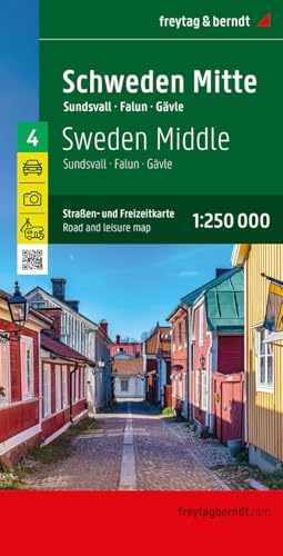 Sweden Middle Road and Leisure Map : Sundsvall - Fallun - Gavle 4