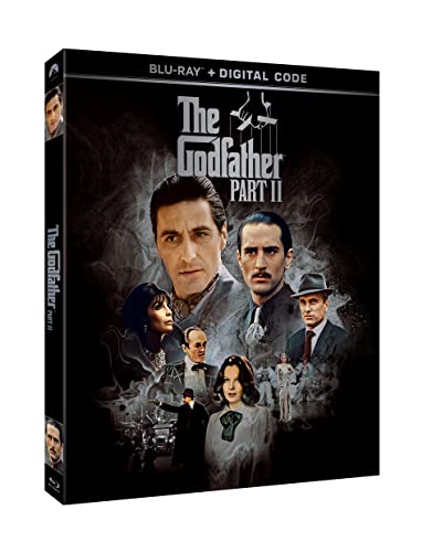 Blu-ray cover for "The Godfather, Part II" featuring Al Pacino and Robert De Niro.