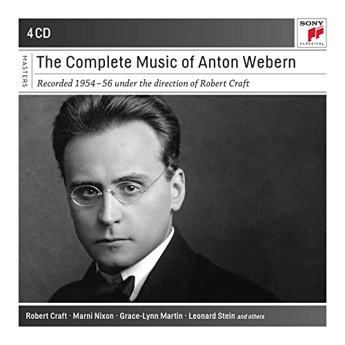 CD cover featuring portrait of composer Anton Webern and text details.