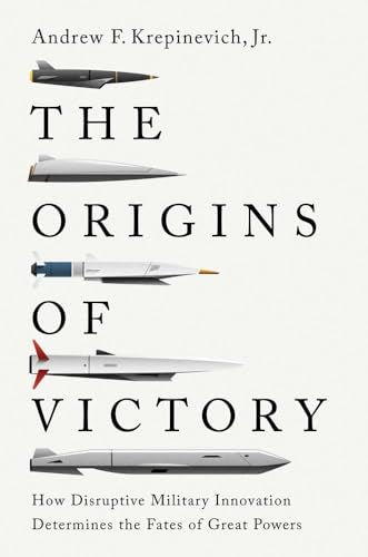 Book cover titled The Origins of Victory featuring illustrations of five different missiles.