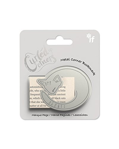 If Curled Up Corner Metal Animal Bookmark - Cosy Cat, 36501