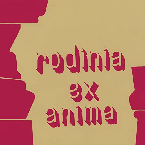 CD cover for Rodinia’s “Ex Anima” with red text on a tan background.