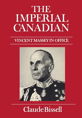 Book cover: portrait of Vincent Massey with red background and white text.