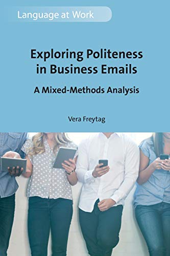 Book cover: "Exploring Politeness in Business Emails" with people using devices.