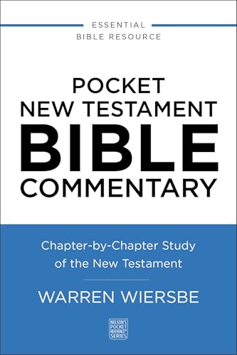 White book cover with bold black text: "Pocket New Testament Bible Commentary.