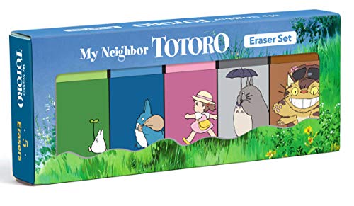My Neighbor Totoro Eraser Set: (Box of Erasers Featuring Japanese Animation, Cute Eraser Set with Hayao Miyazaki Movie Artwork)