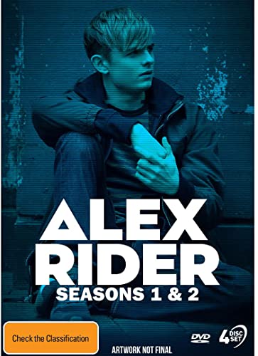 Alex Rider Seasons 1 & 2 DVD cover featuring a young man.