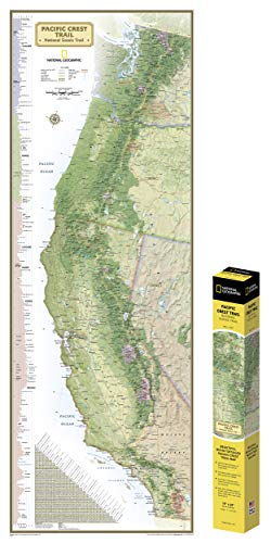 Pacific Crest Trail, Boxed: Wall Maps History & Nature (National Geographic Reference Map)