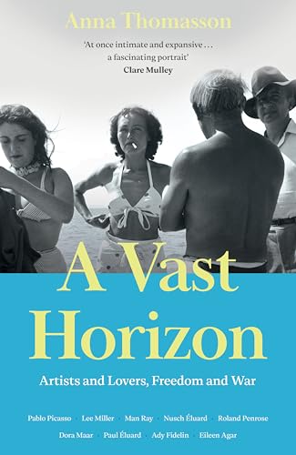 Book cover with black and white photo of people on a beach.