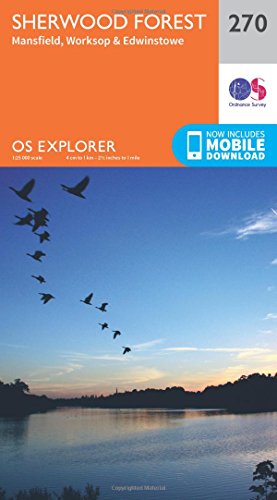 OS Explorer Map 270 Sherwood Forest OS Explorer Paper Map