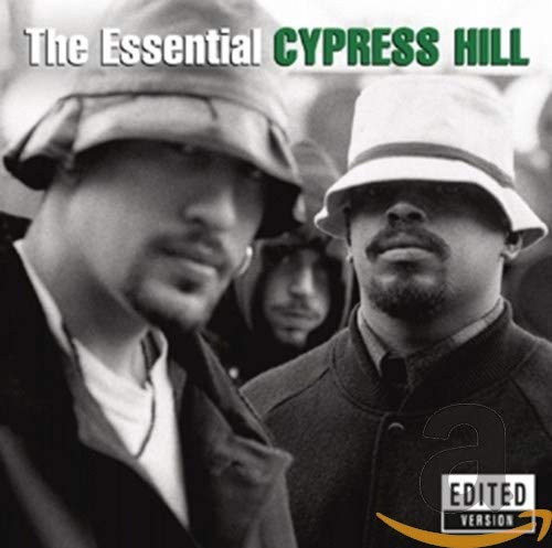Cypress Hill album cover featuring two men in hats, black and white.