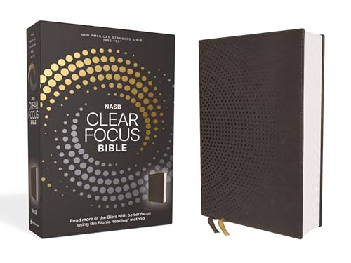 NASB, Clear Focus Bible, Leathersoft, Charcoal Brown : Read more of the Bible with better focus