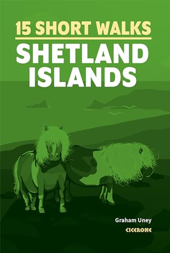 Map guidebook with walks on Shetland Islands, featuring routes and island landscapes photography.