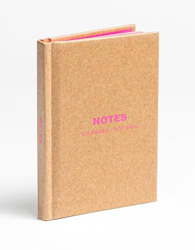 Kraft and Pink Mini Notebook : Dot Grid Paper
