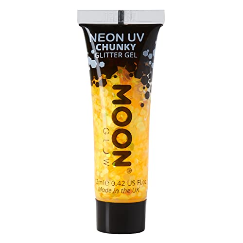 Moon Glow - Neon UV Chunky Glitter Gel, Golden