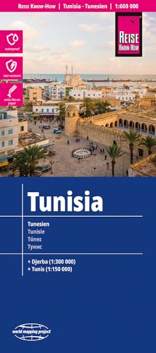 Tunisia Map 1:600,000 scale : With Djerba (1:300,000) and Tunis (1:150,000)