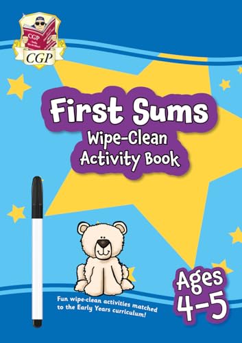 New First Sums Wipe-Clean Activity Book for Ages 4-5 (with pen)