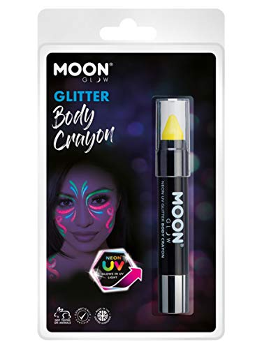Moon Glow - Neon UV Glitter Body Crayons Yellow