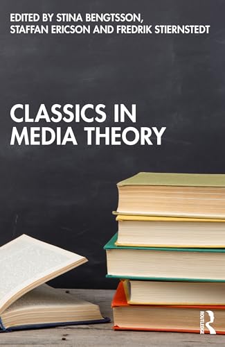Book cover for "Classics in Media Theory" with stacked books.