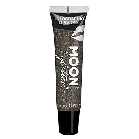 Holographic Glitter Lipgloss by Moon Glitter - 15ml - Black