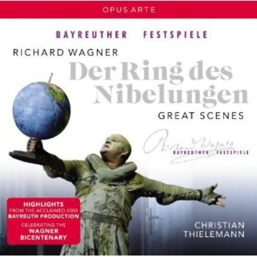 CD cover: man holding a globe, text "Der Ring des Nibelungen.
