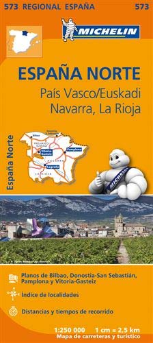 Pais Vasco, Navarra, La Rioja - Michelin Regional Map 573: Map (Michelin Regional Maps, 573)