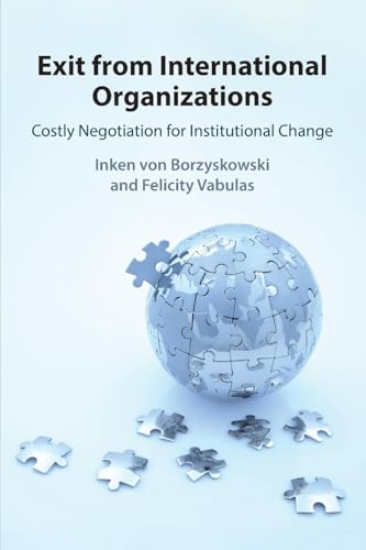 Book cover: globe puzzle with text “Exit from International Organizations.”