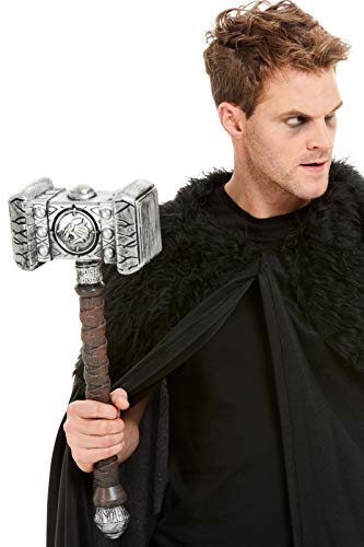 Smiffys 52087 Hammer Prop, Unisex Adult, Silver