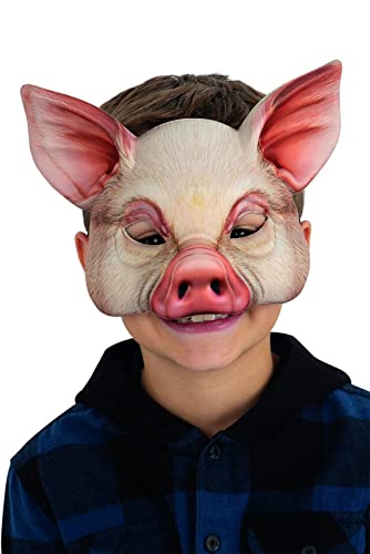 Smiffys 53152 Kids Pig Mask, Unisex Children, Pink, One Size