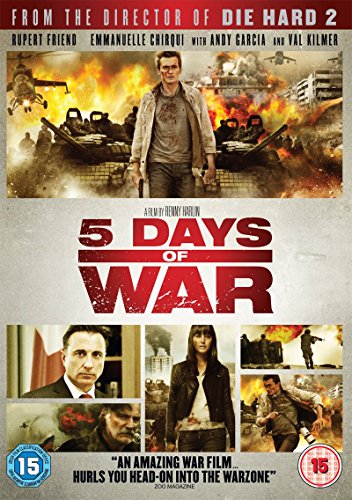 DVD cover for "5 Days of War" featuring actors and war scenes.
