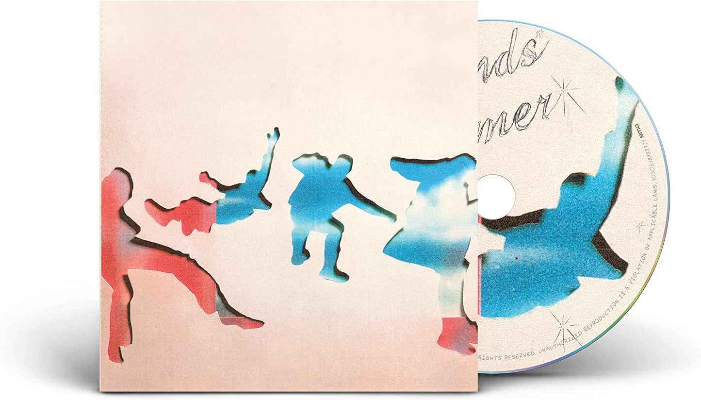 CD case with cut-out silhouettes and partially visible disc.